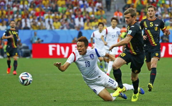 Pasaulio futbolo čempionatas 2014 m. - kaip vyko rungtynės Pietų Korėja - Belgija